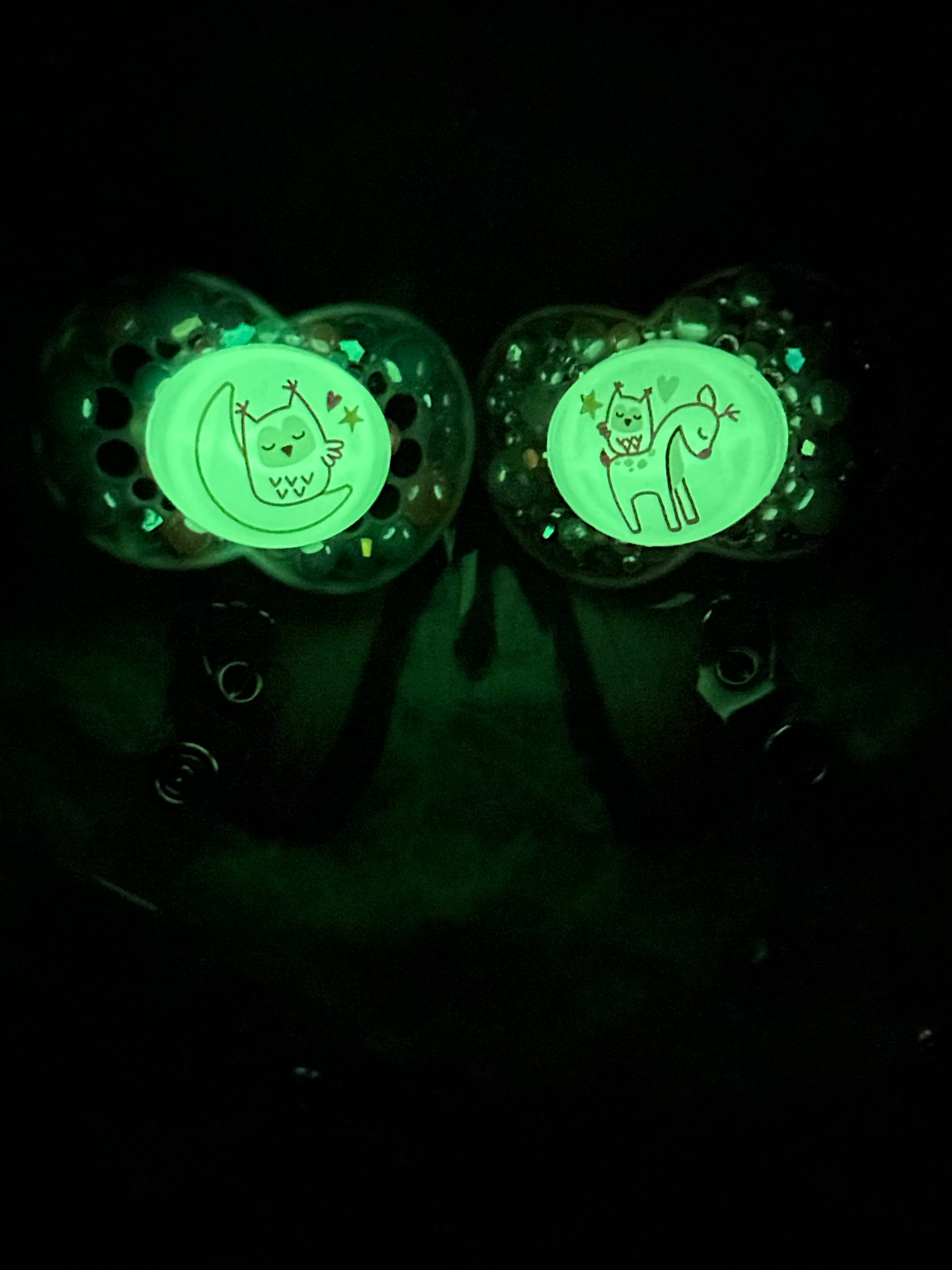 Bedazzled Binky Badge Reel